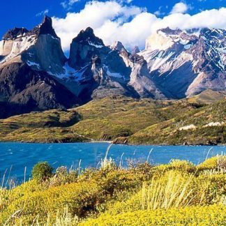 Andes Mountains - Cuernos del Paine from Lake Pehoé