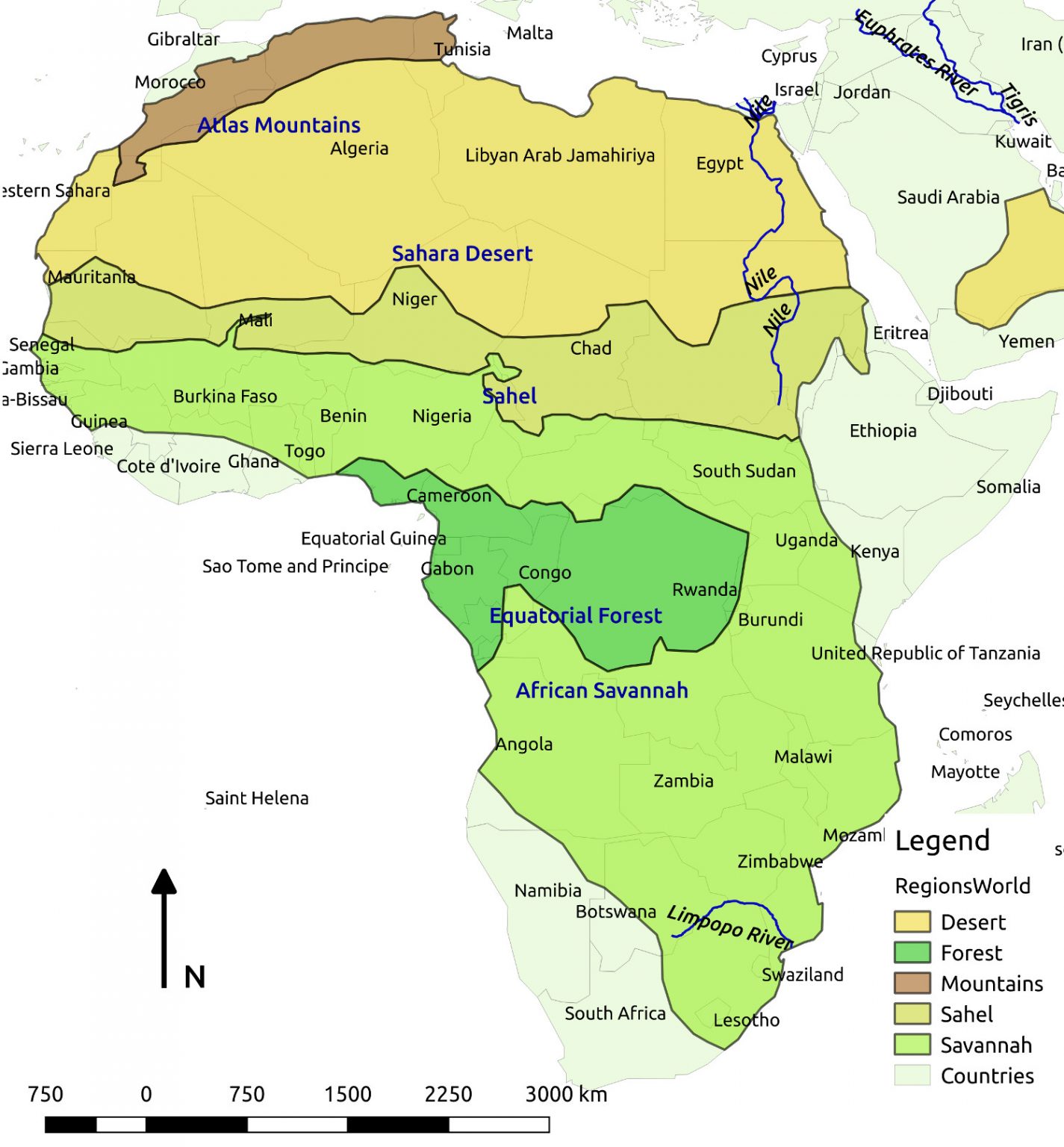 Resource: Regions of Africa | OpenSTEM Pty Ltd