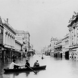 The Black February Floods of 1893, a photo of Queen Street