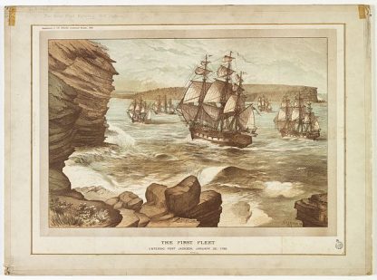 The First Fleet entering Port Jackson 26 January 1788