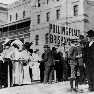 Women queuing to vote in the elections, Brisbane, 1905