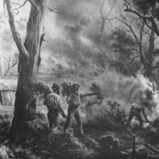 Study of bushfire homestead Turner painting 1926