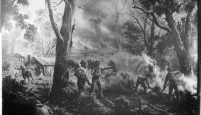 Study of bushfire homestead Turner painting 1926