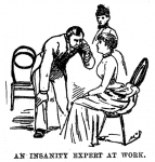 Nellie Bly being examined by doctors